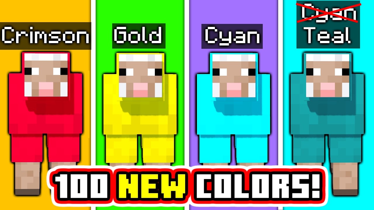 100 Colors Sheep Race! (Minecraft Marble Race)