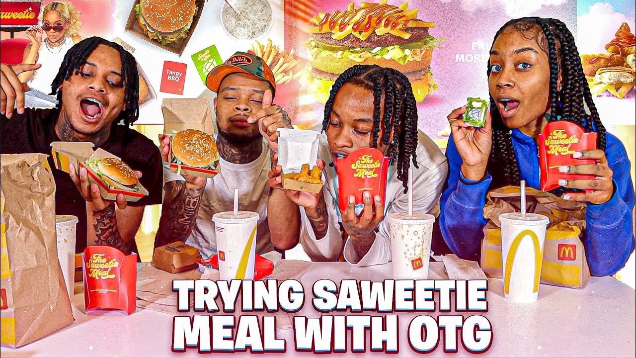 TRYING THE SAWEETIE MEAL WITH JAZZ,FLO & AMAR (OTG)!!!