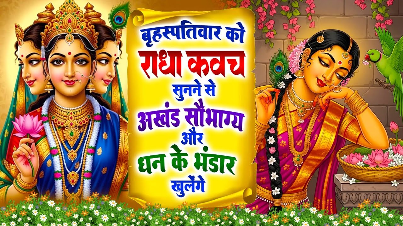 बृहस्पतिवार को #राधा कवच सुनने से अखंड सौभाग्य और धन के भंडार खुलेंगे~Shree Radha Kavach 2025