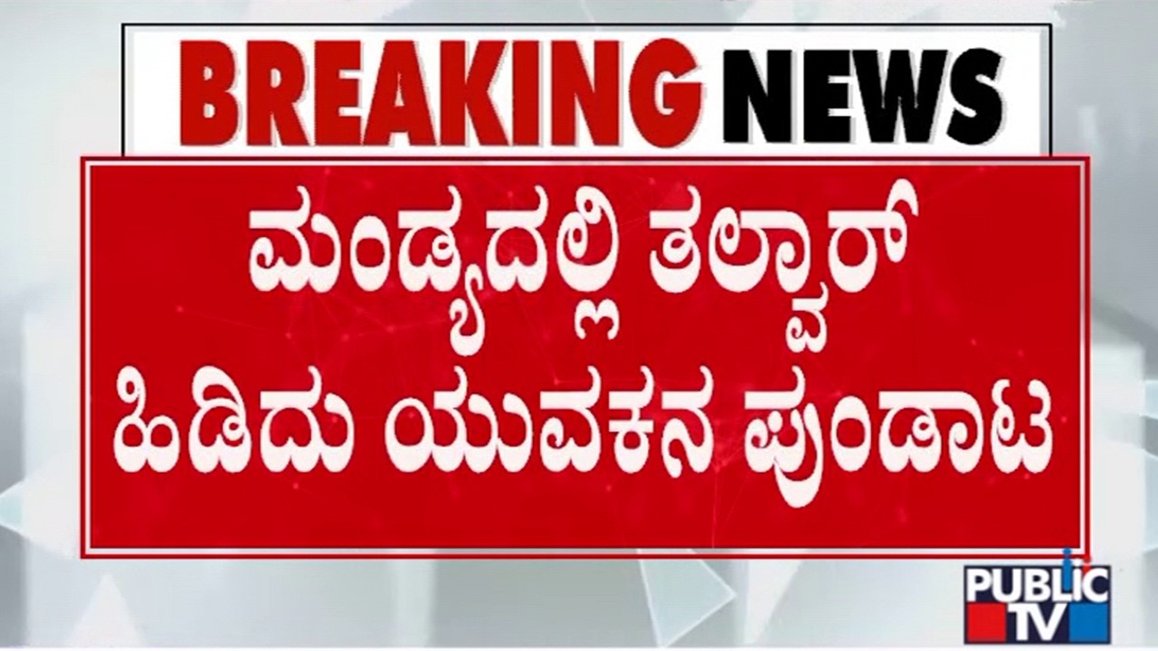 ಸಿಕ್ಕ ಸಿಕ್ಕವರಿಗೆ ತಲ್ವಾರ್&zwnj; ತೋರಿಸಿ ಯುವಕನಿಂದ ಜೀವ ಬೆದರಿಕೆ | Mandya | Public TV