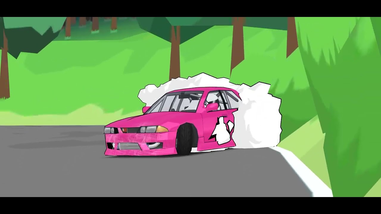 Drifting with 4dr pink r32