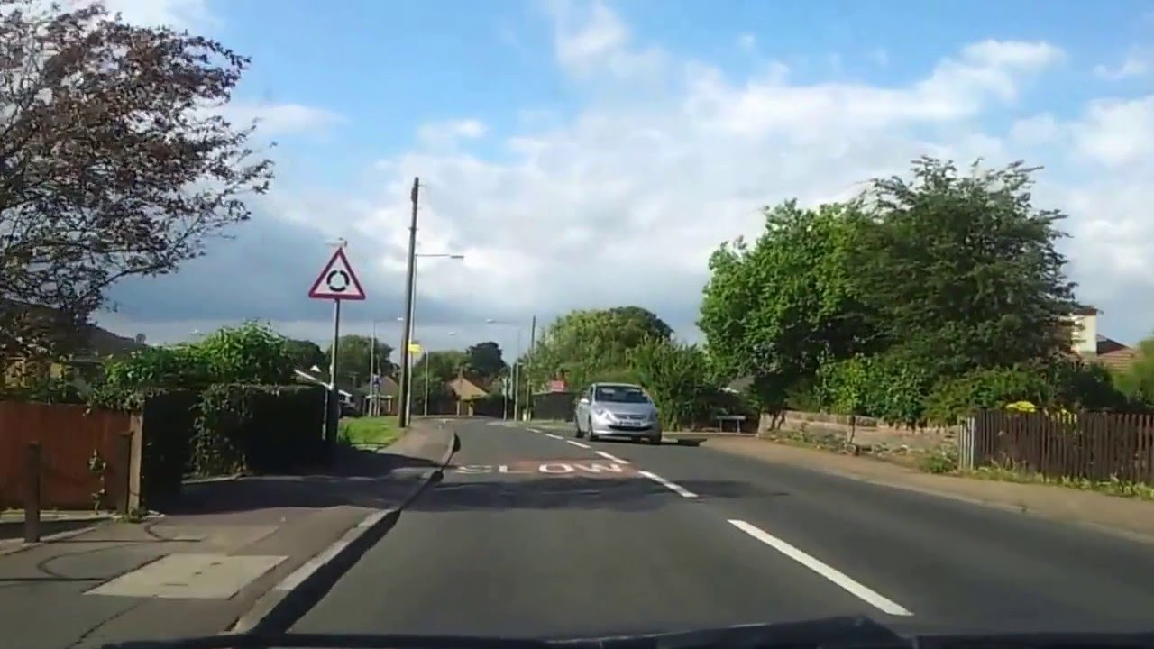 Driving Down Redbridge Road In Clacton On Sea Essex