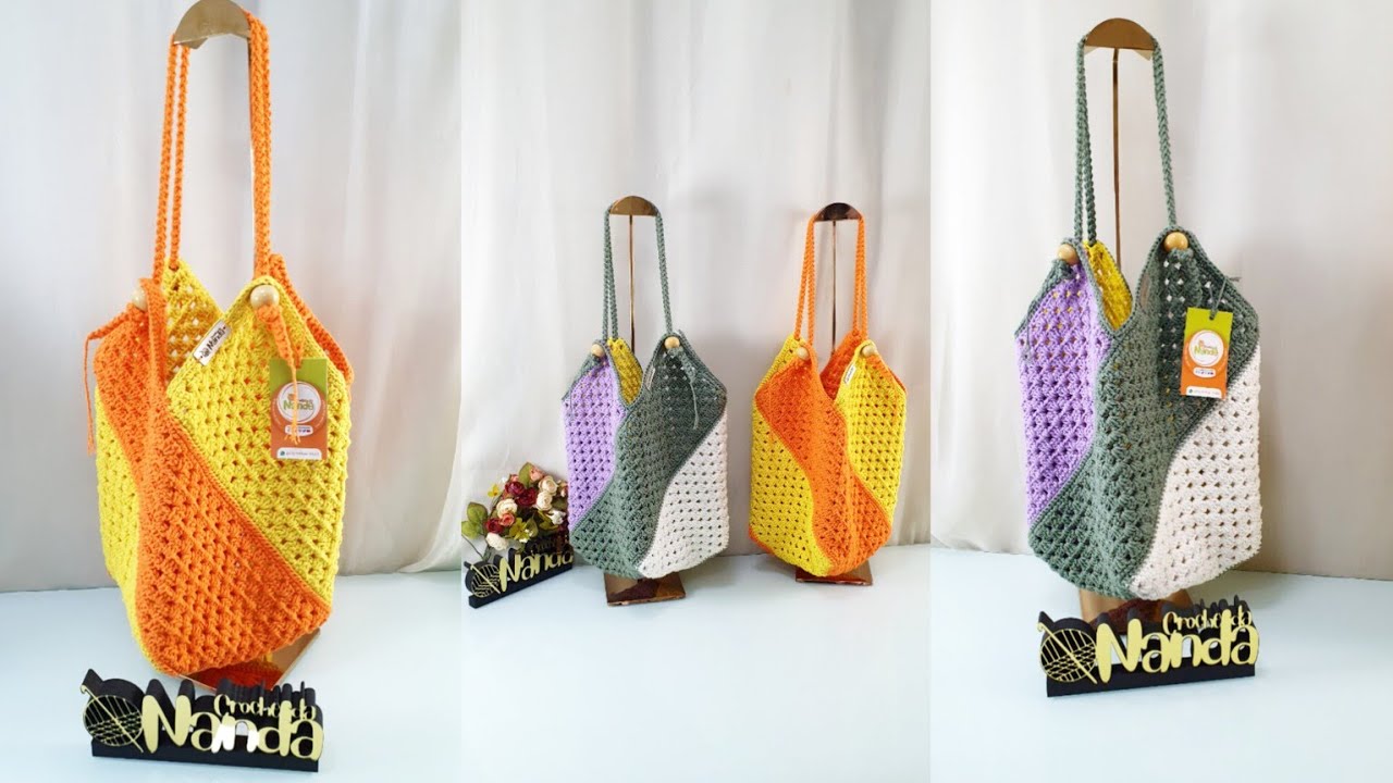 BOLSA NINA ,passo a passo, bolsa de praia ,bolsa de croch&ecirc; #crochedananda