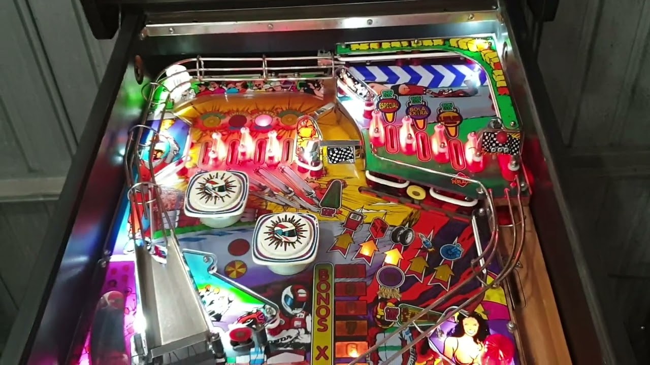 FLIPPER PINBALL BIKE RACE SLEIC PETACO SPAIN , WITH LED