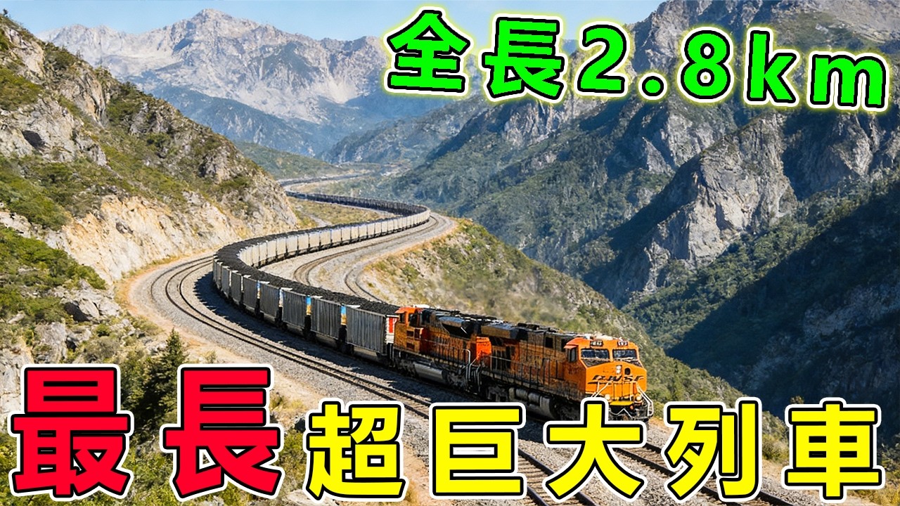 長さ3km・重量10万トン級！世界を震わせた巨大鉄道TOP１５