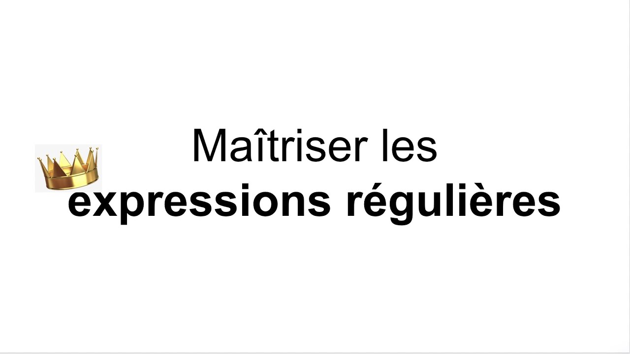 [1] Maitriser les regex en python - A quoi servent les expressions r&eacute;guli&egrave;res ?