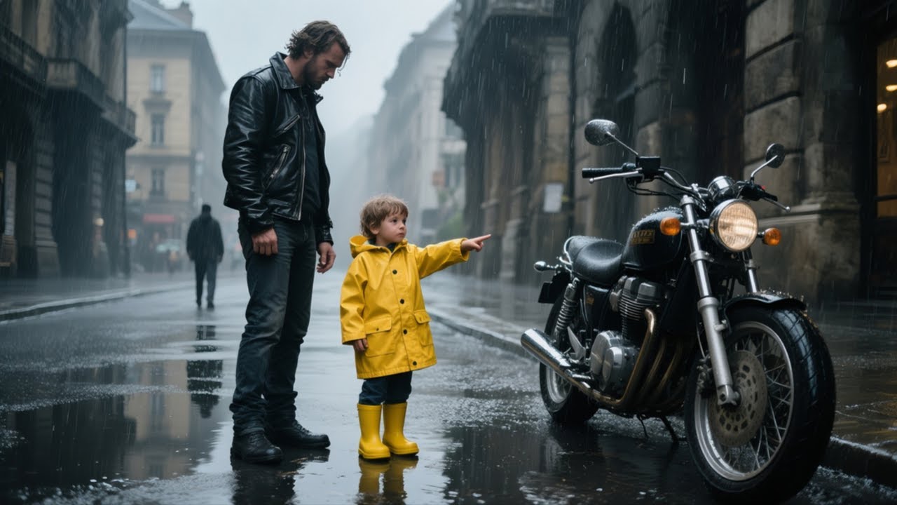 Little Girl Pointed at the Biker and Said, “That’s My Guardian Angel” — The Tough Man Broke Down