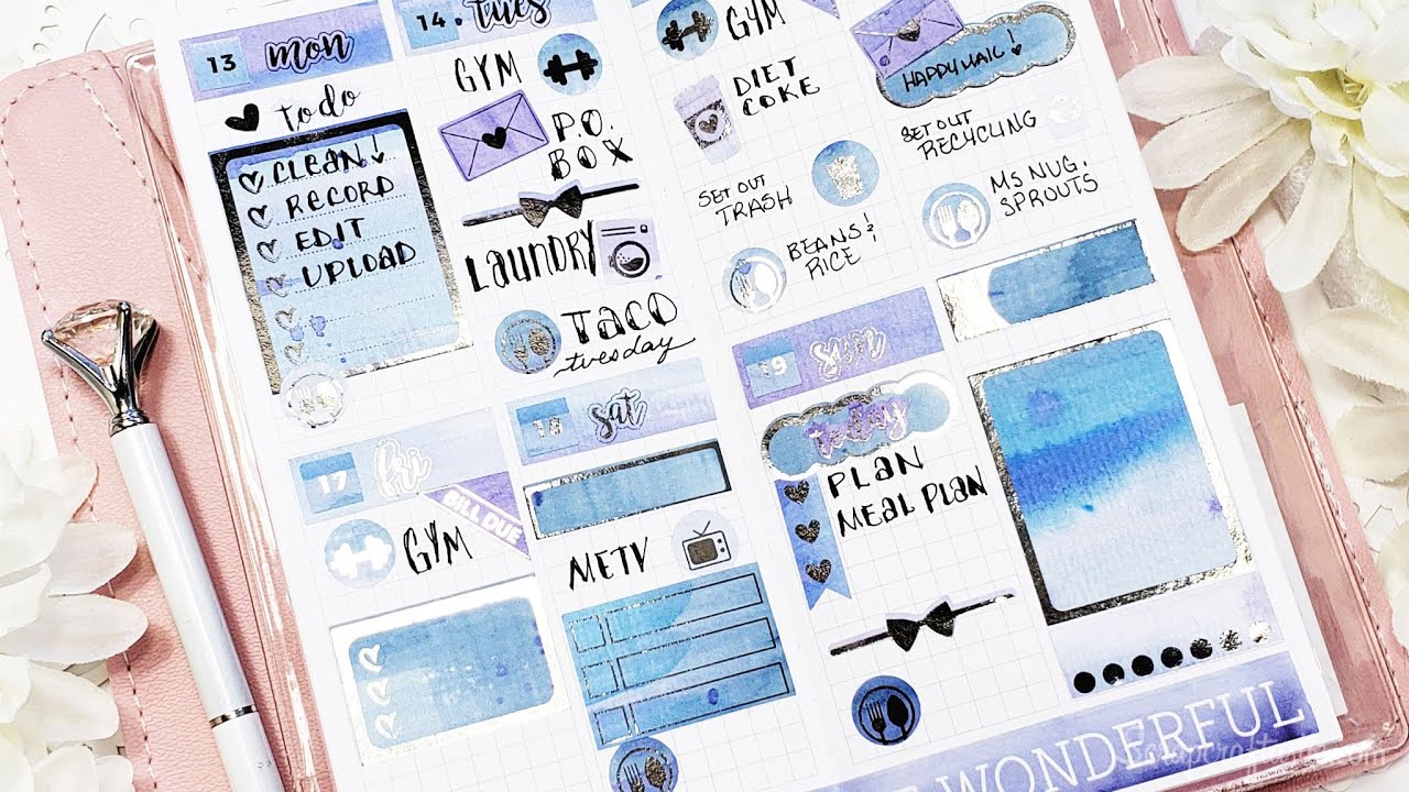 CRAFT WITH ME DIY Foil Planner Stickers - Silhouette Studio and Cameo