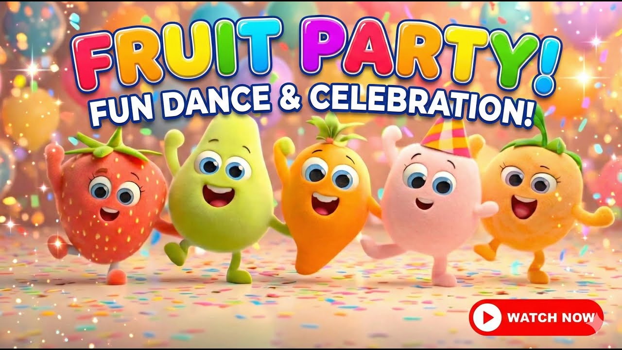 Baby Fruits Dance Party! Wiggle, Giggle, Spin & Hop | Toddler Learning Song