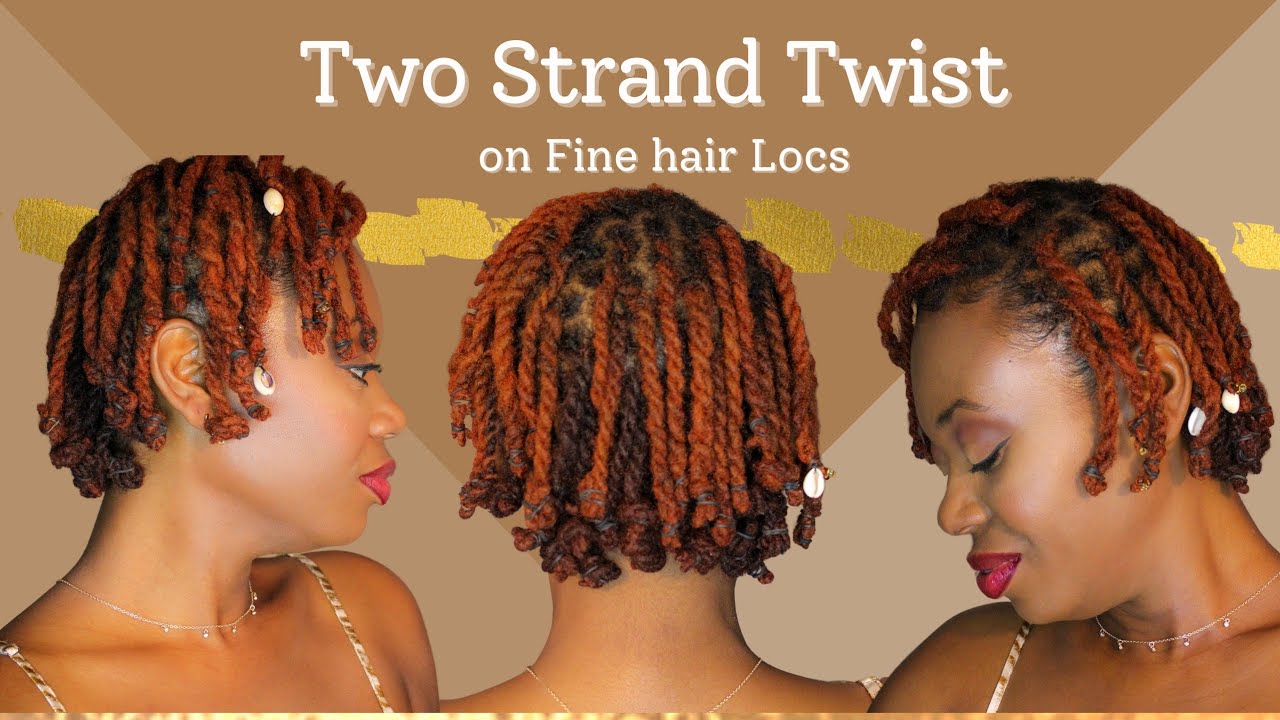 Loc Style | Two Strand Twist on Locs | Loc Knot Bob | Fine Hair Locs