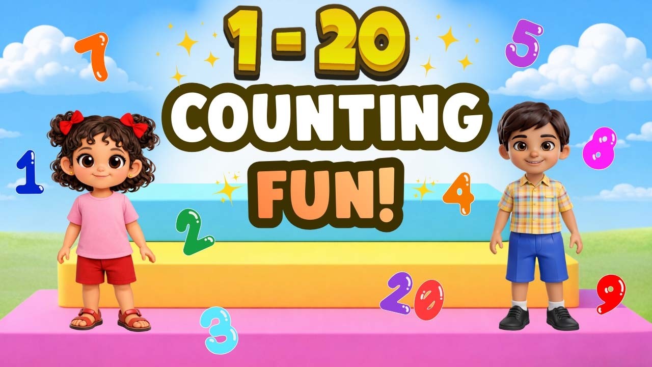 1 to 20 Counting Song 🔢 | Preschool & Kindergarten Learning @KHOKHOKIDSTV