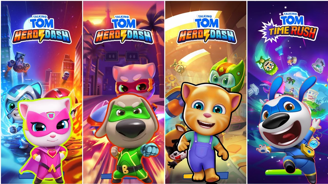 Talking Angela Vs Talking Dash Vs Cute Talking Ginger Vs Talking Hank
