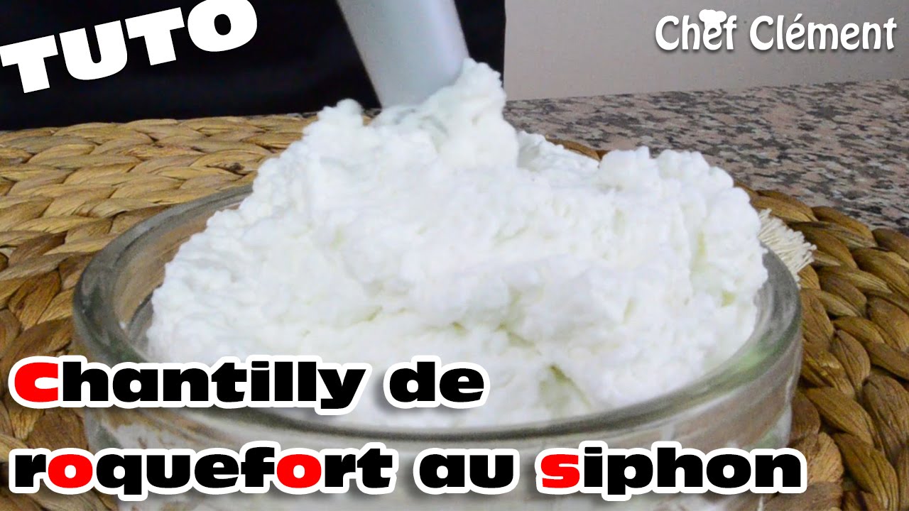 RECETTE rapide au SIPHON : CHANTILLY salée de ROQUEFORT | 2 MINUTES - Chef Clément