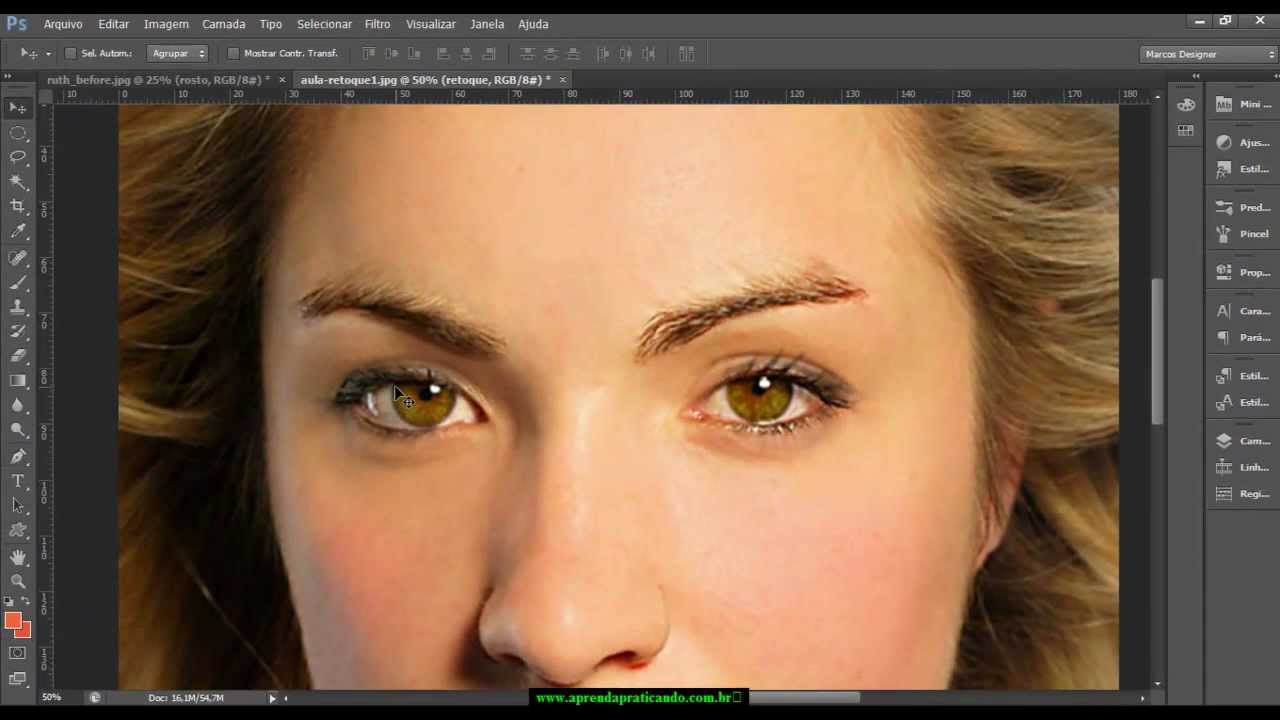 Video aula 1 - Maquiagem digital profissional com Photoshop CS6 - HDTV