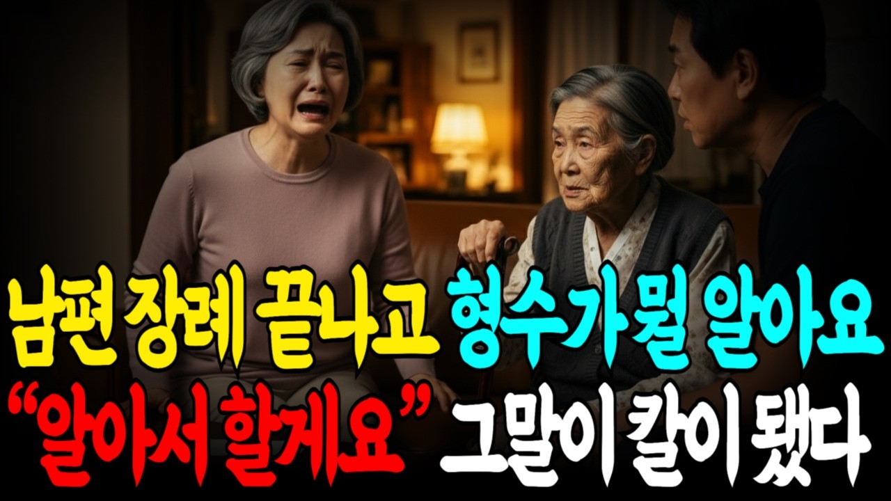 35년 참고 살았는데, 남편 장례 뒤엔 “형수 몫 없다”가 답이었다 | 시니어오디오| 오디오사연| 시니어사연