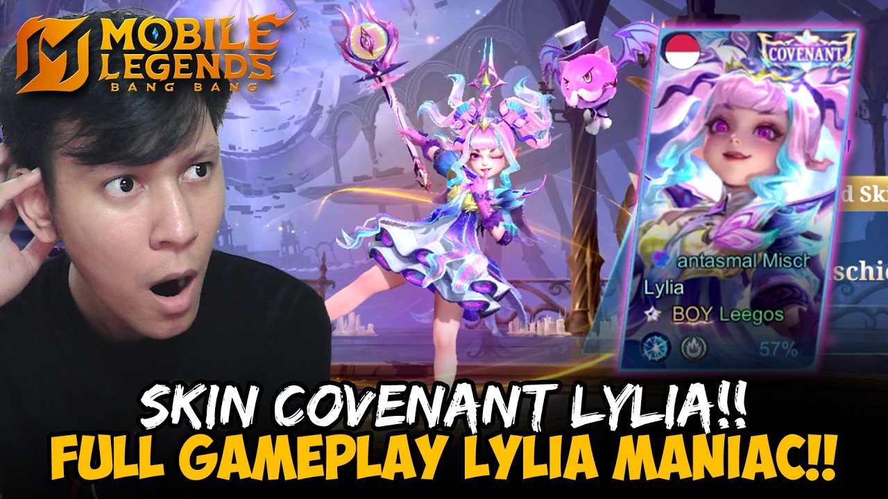 GAMEPLAY LYLIA SKIN COVENANT!! PAKAI SKIN INI AUTO MANIAC!!? - Mobile Legends