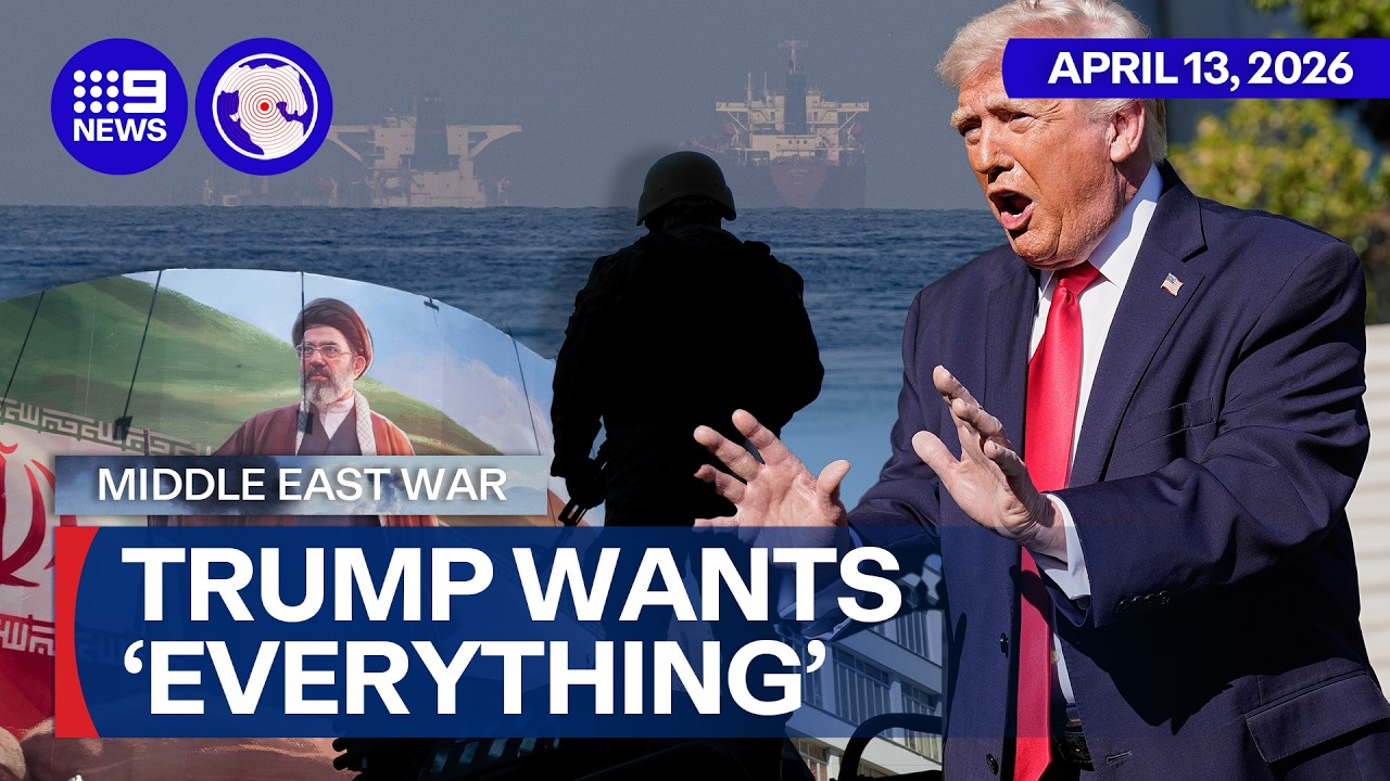 'Blow them to hell': Trump to blockade Strait of Hormuz | 9 News Australia