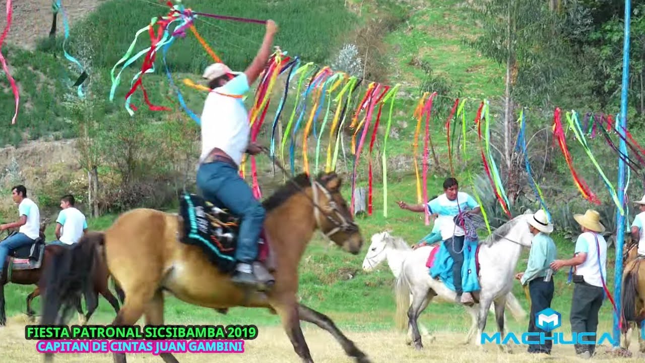 CARRERA A LAS  CINTAS EN LA FIESTA PATRONAL DE SICSIBAMBA 2019  BANDA SAN PEDRO DE CORONGO