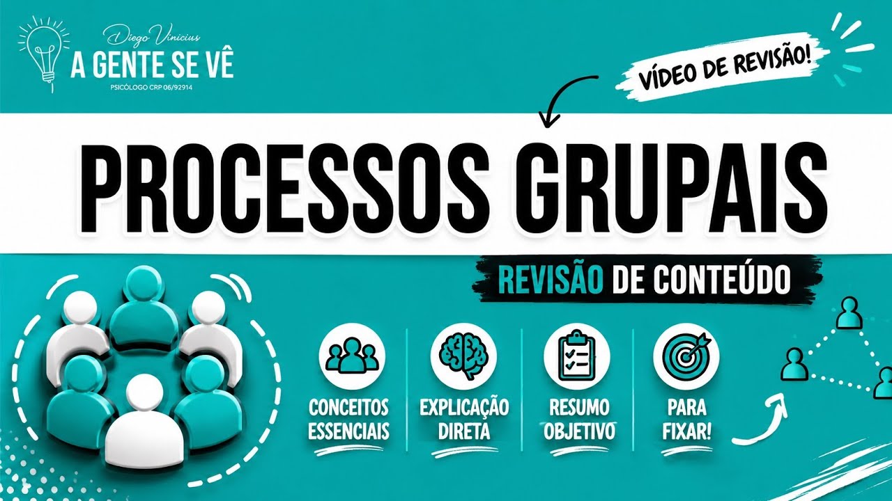 Terapia de grupo | Processos Grupais | Revisão | Prof. Dr. Diego Vinícius