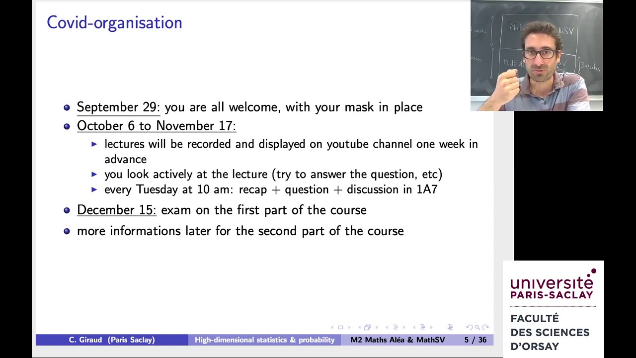 Introduction to the course High-dimensional statistics and probability