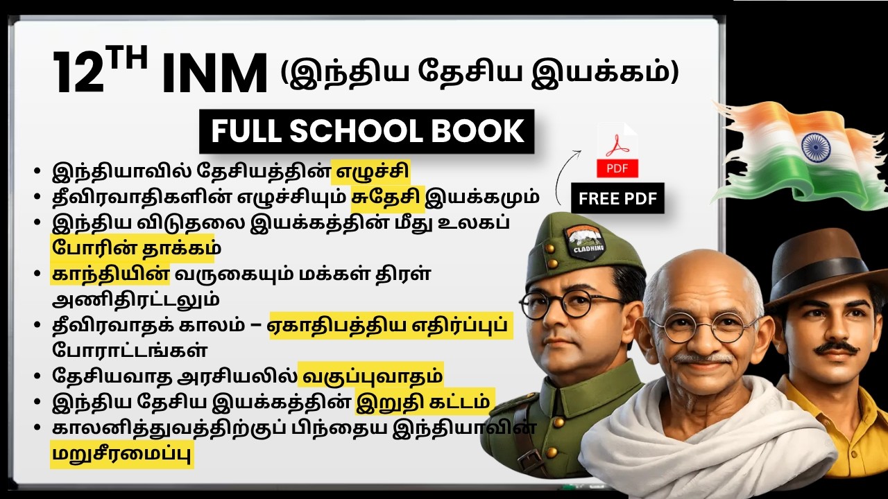 ஒரே வீடியோவில் 12TH INM BOOK | CLASSES IN TAMIL AND ENGLISH | TNPSC GROUP 1, 2, 4