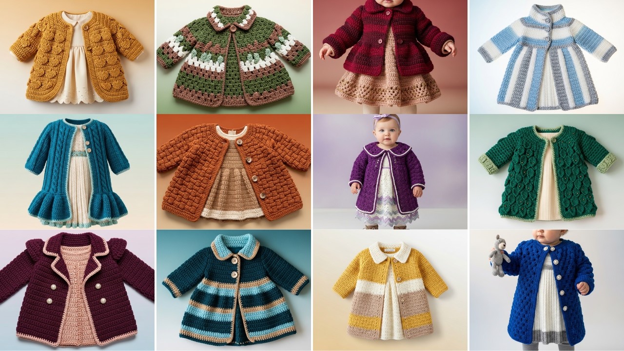 Cute Baby Girl Winter Crochet Dress with Jacket 2026 |  Cozy Fashion Ideas