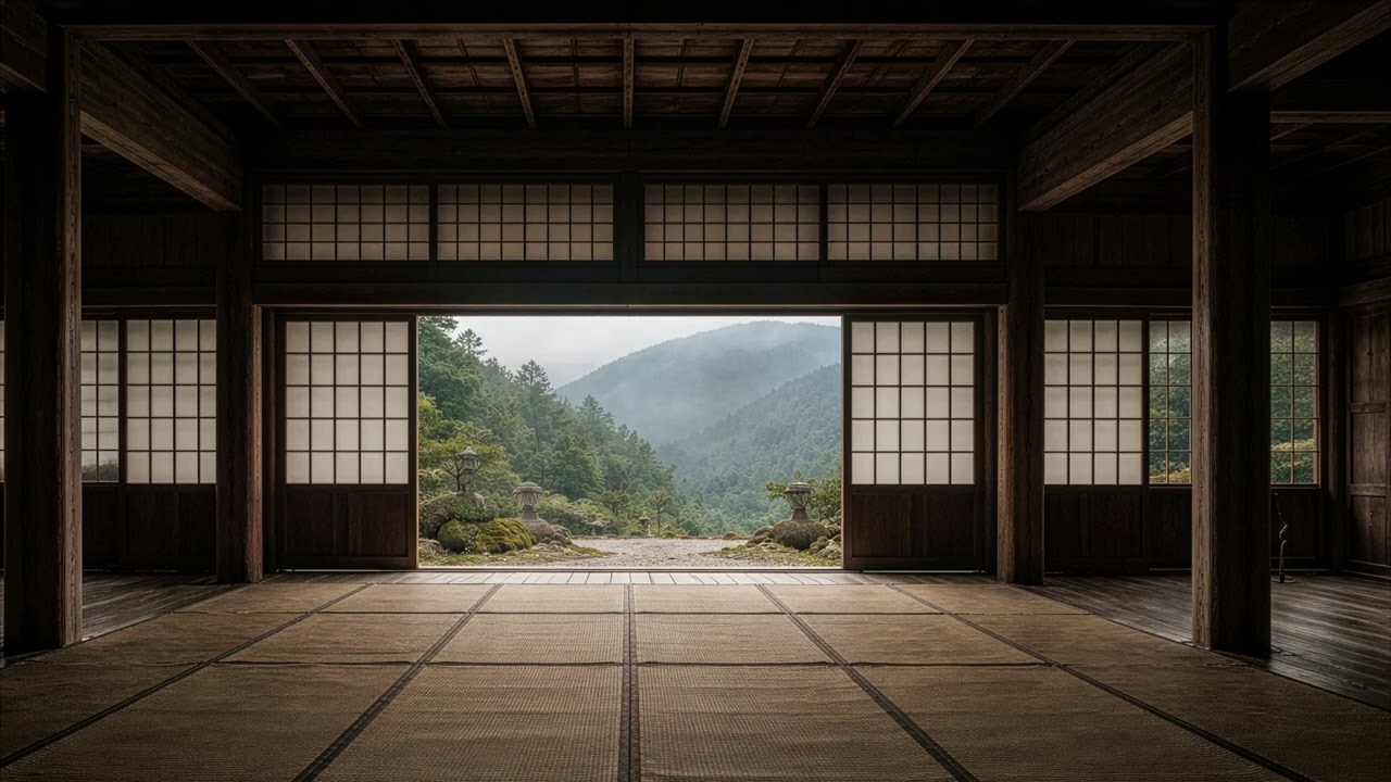 The Silent Dojo in the Rain | Abandoned Mountainside Sanctuary | Japanese Ambience