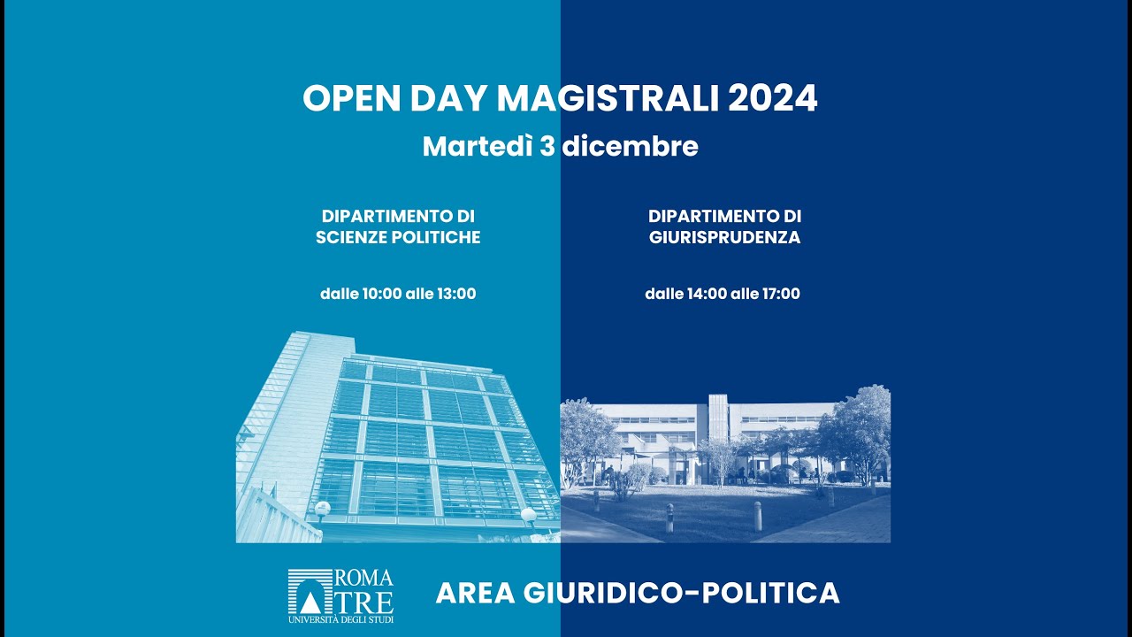 Open Day Magistrali Dipartimento di Scienze Politiche  - 3 dicembre 2024