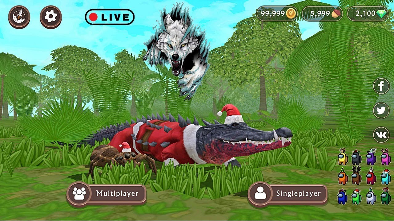 🔴 LIVE | WildCraft: Crocodile | Among Us | The Wolf |