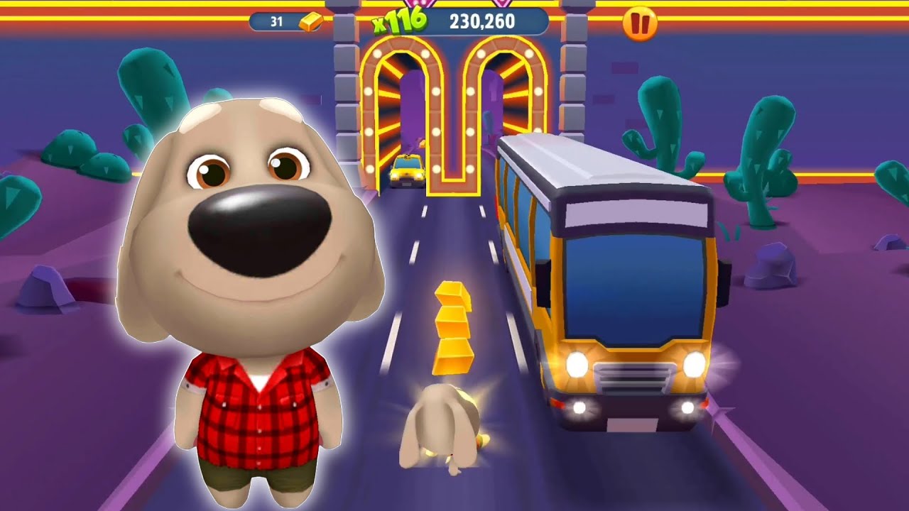 Talking Tom Gold Run () Talking Ben Fights Raccoon Boss in Las Vegas * Full Screen