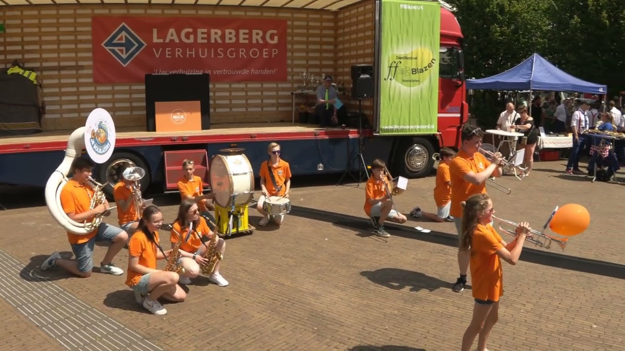 De Bolblazers  Voorhout  ff blazen Voorschoten 1ste editie Podium A 29 juni 2024 ZH NL