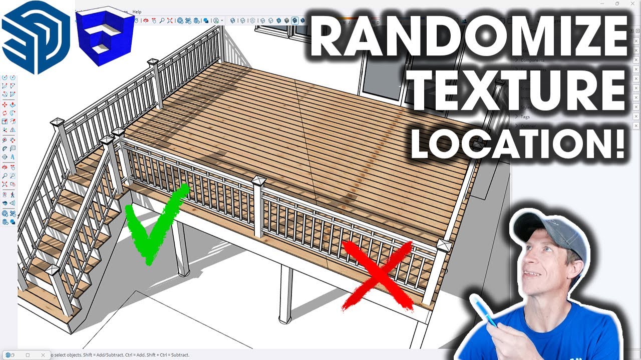 Как СЛУЧАЙНО РАСПОЛОЖИТЬ ТЕКСТУРУ в SketchUp!