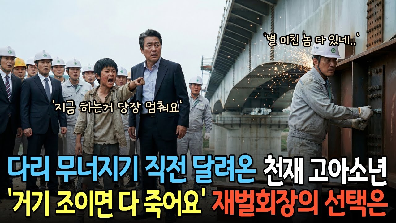 건설중인 다리가 무너지기 직전 천재고아소년은 '거기 조이면 다 죽어요'라고 외친다. 재벌회장은 수백명의 생명이 걸린 중차대한 결정을 해야 하는데 / 인생사연 / 오디오북