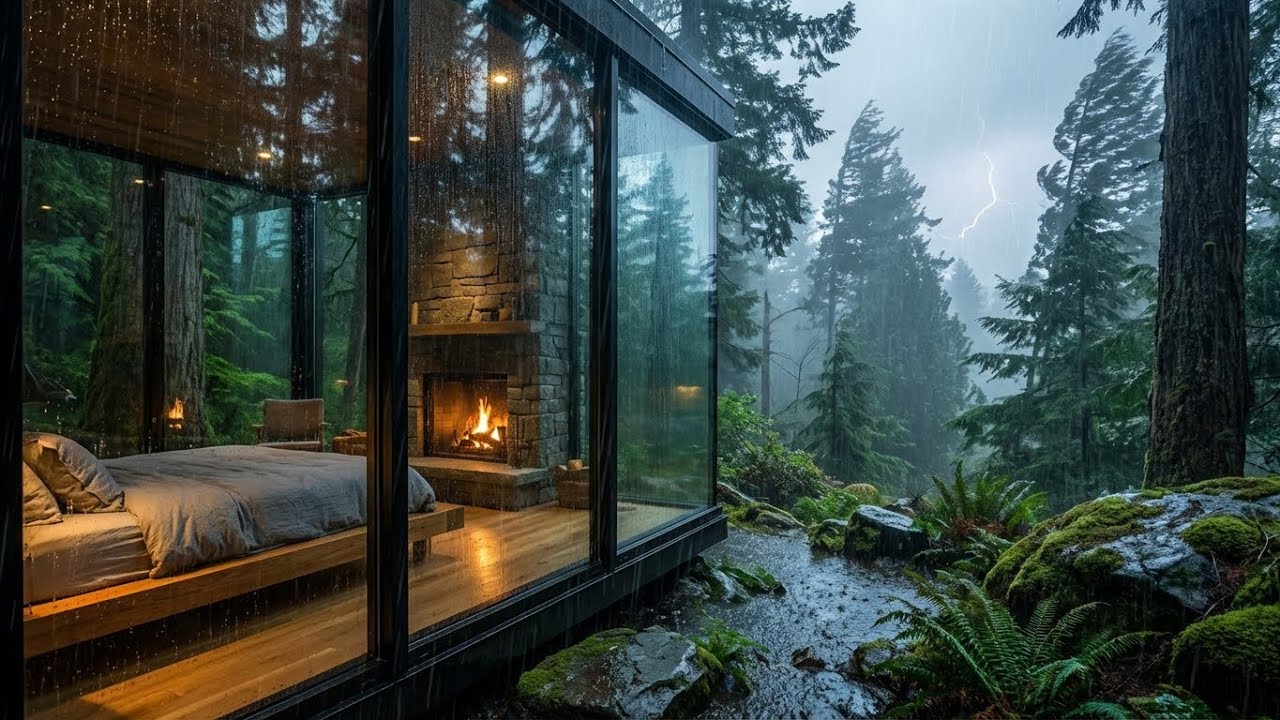 Deep Sleep Soundscape with Rain and Soft Piano - Stress Relief, Insomnia Ease & Gentle Meditation