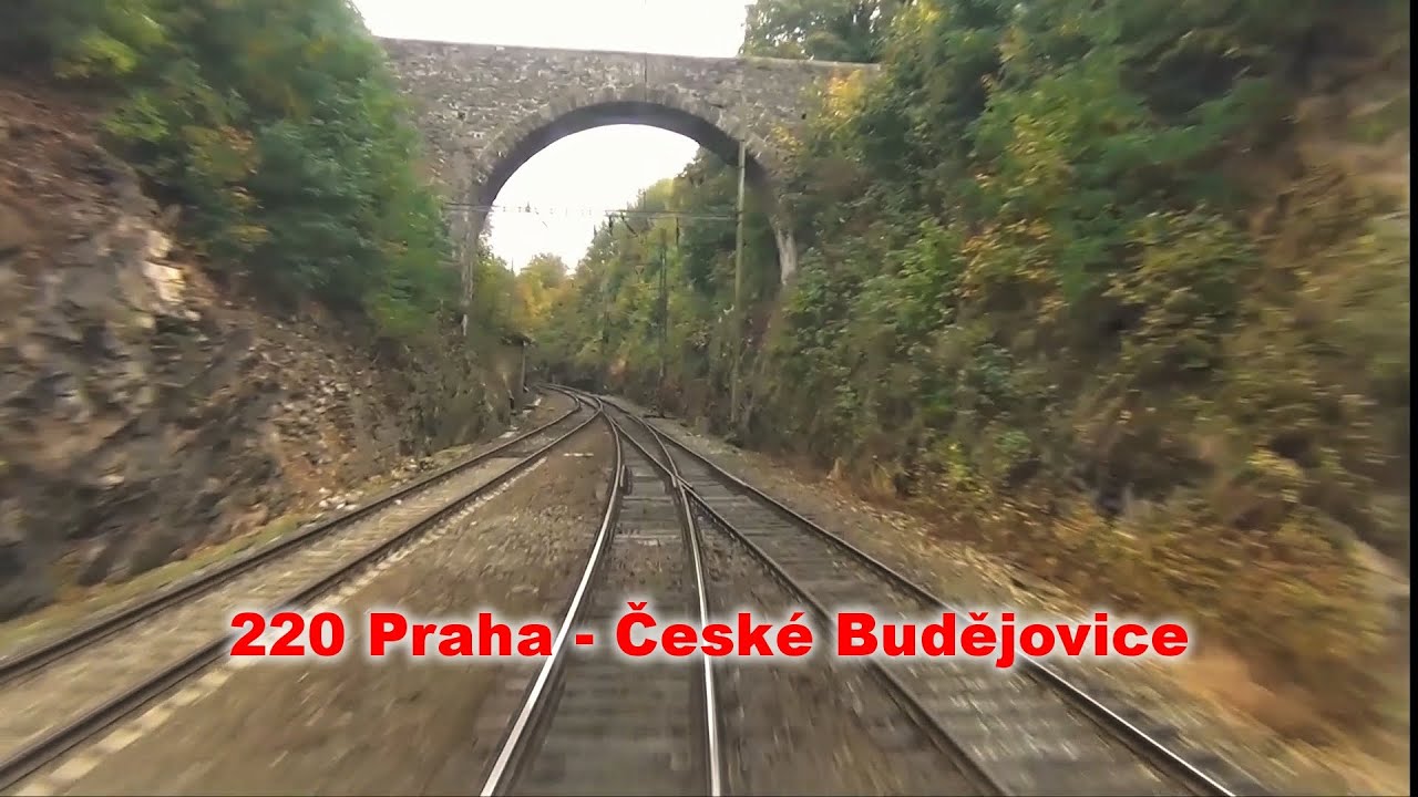 Trať 220 Praha - České Budějovice (1.část Praha-Holešovice - Tábor)