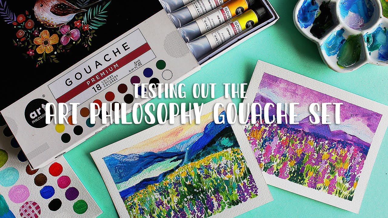 TESTING THE ART PHILOSOPHY GOUACHE SET OF 18 TUBES | ARE THEY ANY GOOD?