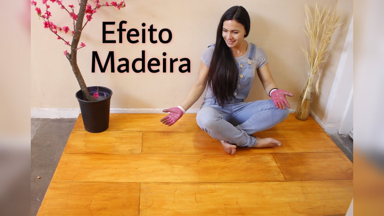 Efeito Madeira no Piso com poucos materiais. Fácil e barato. Passo a passo.