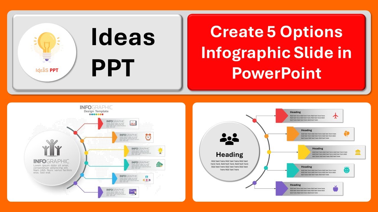 Create 5 Options Infographic Slide in PowerPoint