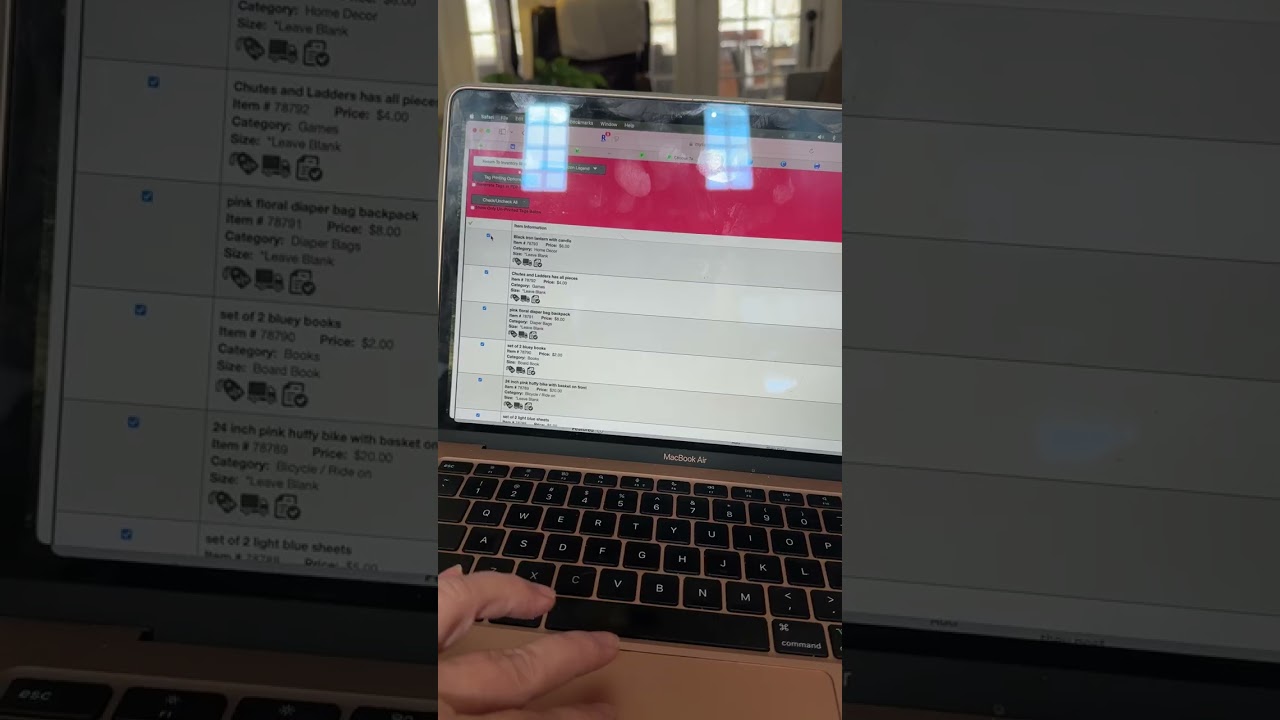How to print your tags after you have entered your items