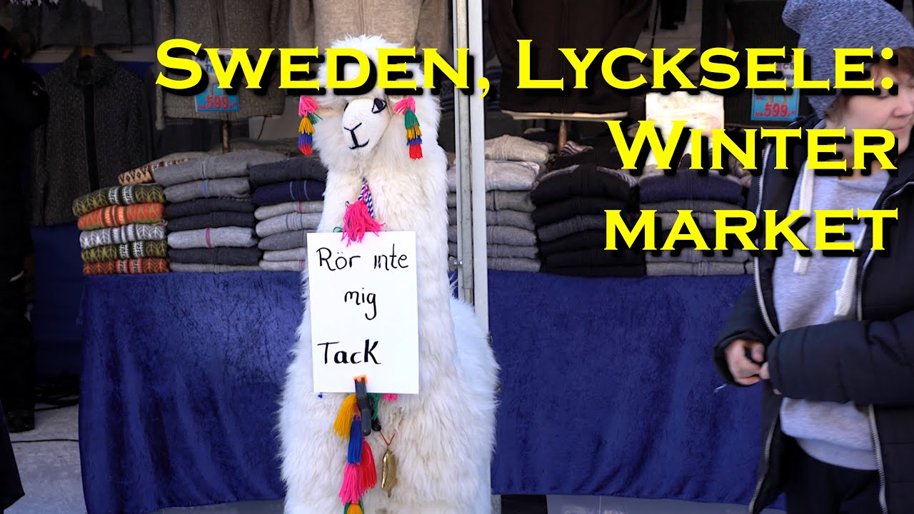 Sweden, Lycksele: Winter market