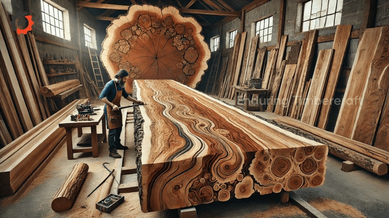 Incredibly Large Wood Cutting Factory Making Giant Wooden Tables Woodworking Projects