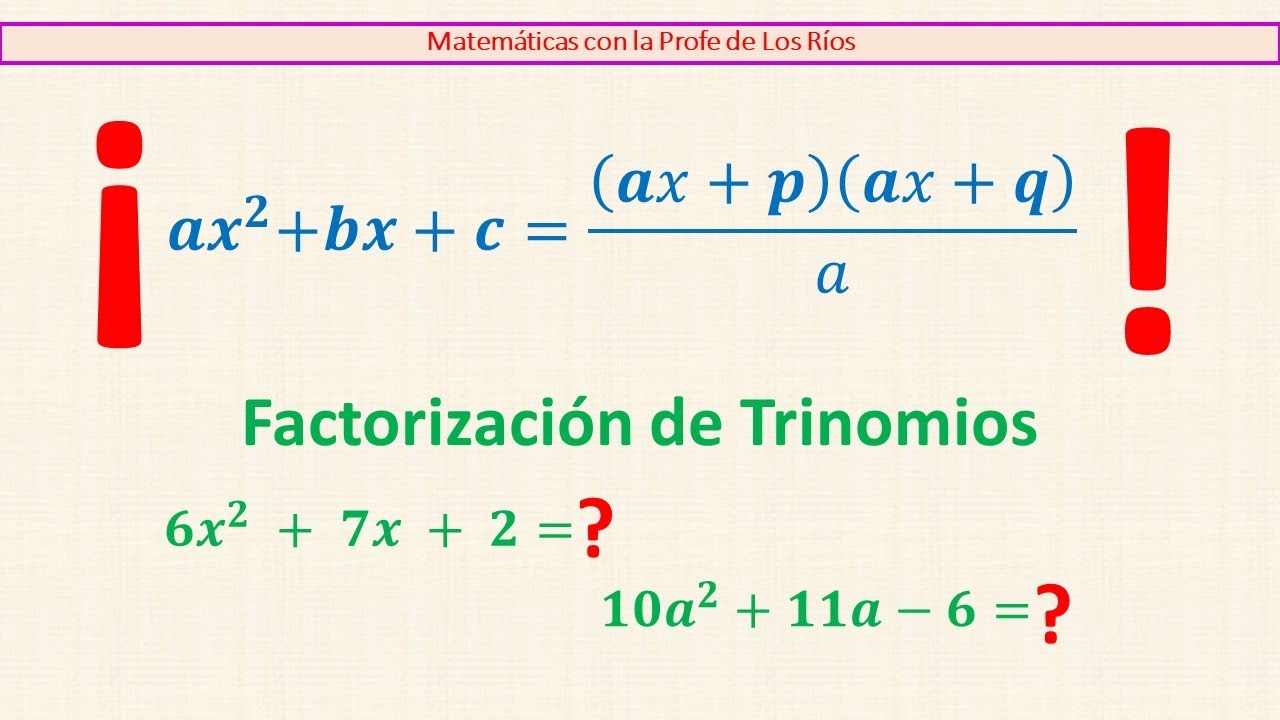 Factorización de  Trinomios.  Caso 3: Sin Cuadrados Perfectos. Fórmula y ejemplos resueltos.