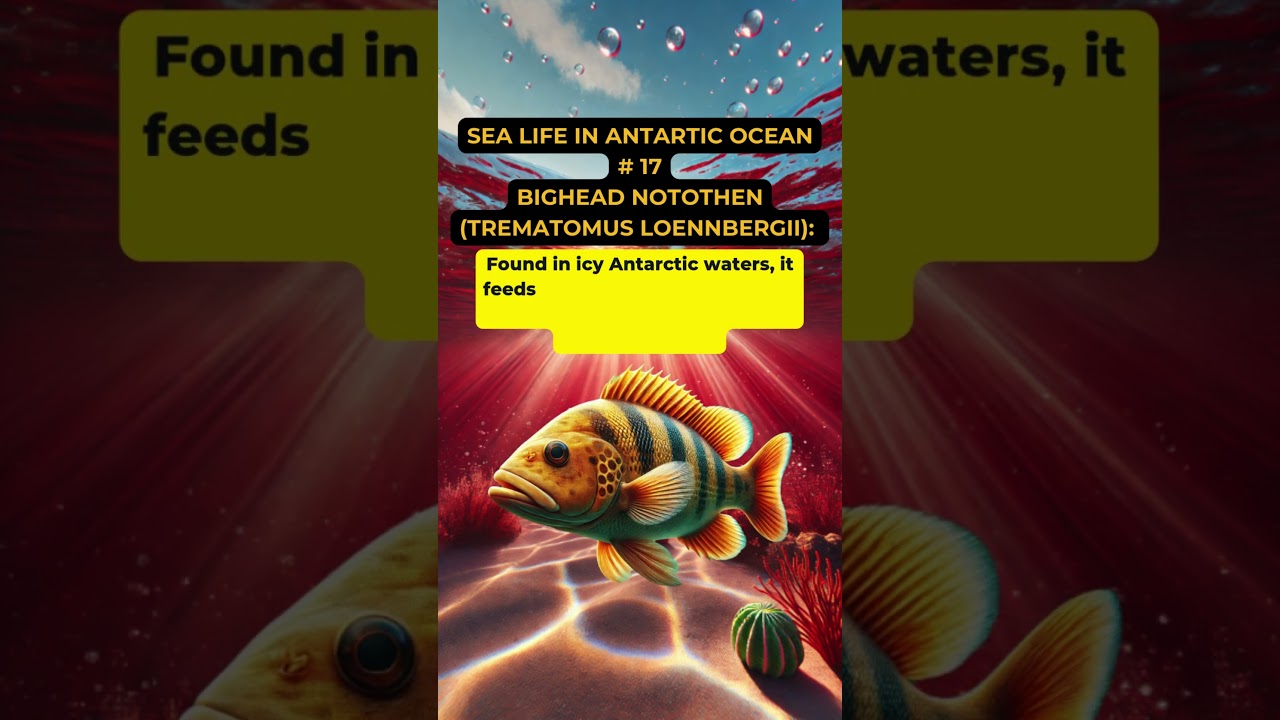 sea life in antratic ocean  Bighead Notothen Trematomus loennbergii