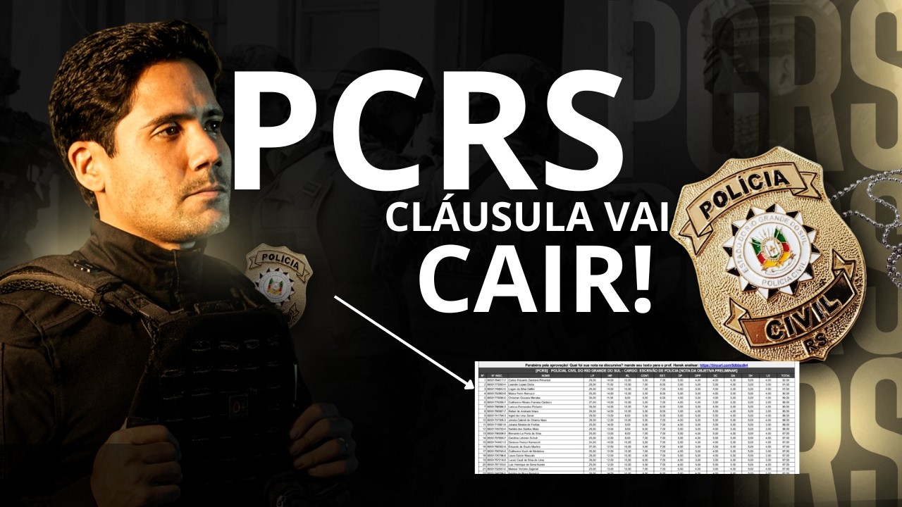 Concurso PCRS: quebra da cláusula de barrei e resultado das notas preliminares , banca FUNDATEC