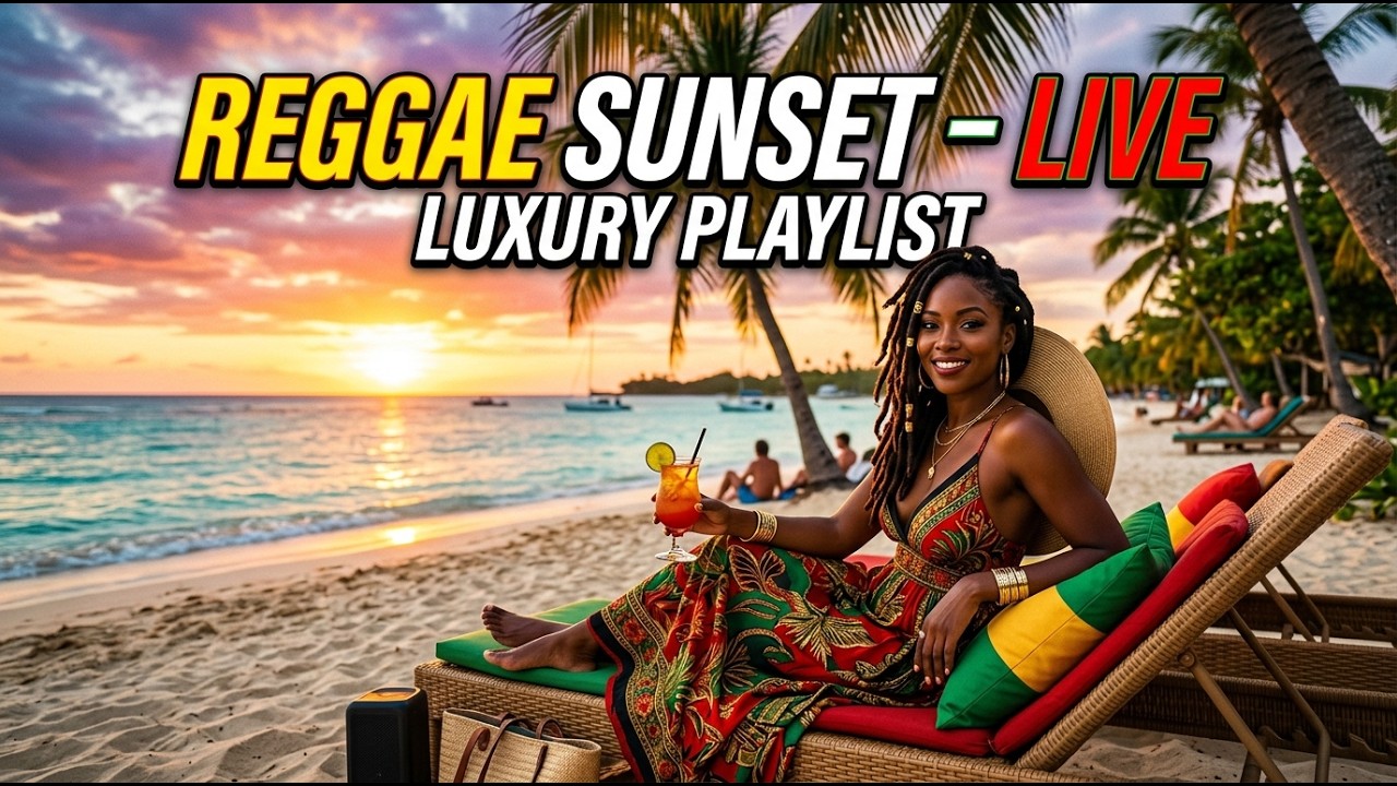 Nonstop Caribbean Reggae LIVE 🌊 Warm Beach Rhythms for Stress Relief & Calm Mood