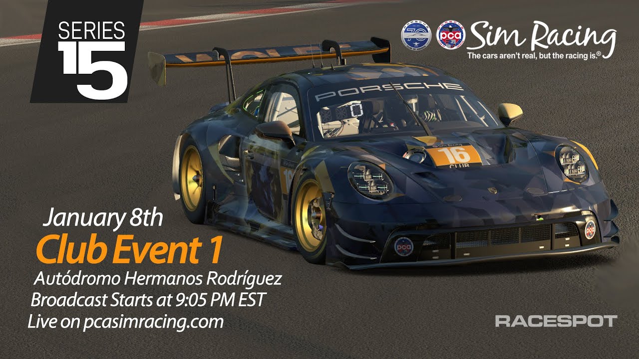 PCA Sim Racing Series 15 | Event 1 | Club Class at Autódromo Hermanos Rodriguez