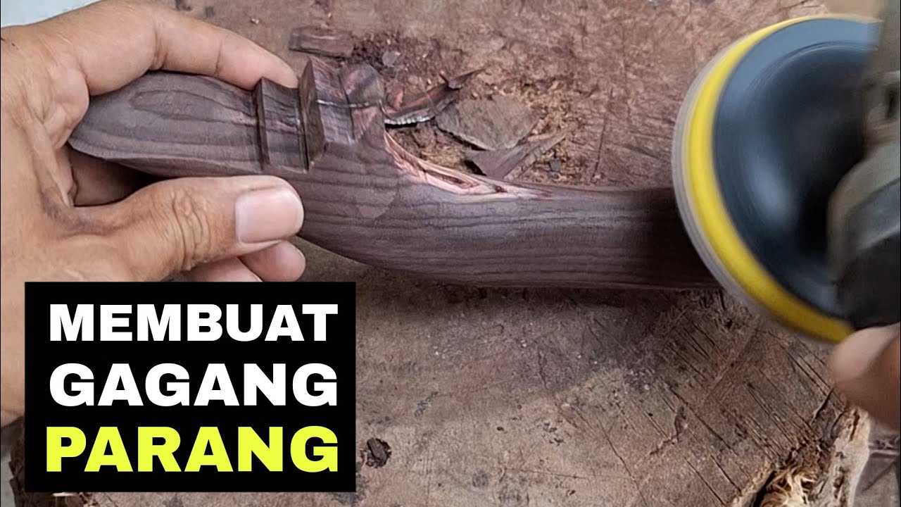 cara cepat membuat gagang golok sederhana memakai kayu sonokeling.