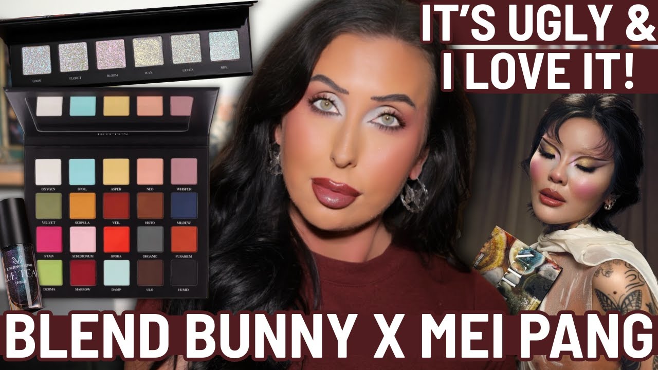 Полная коллекция Blend Bunny x Mei Pang! Палетка Rotten, палетка Efflorescene Topper и блеск для губ