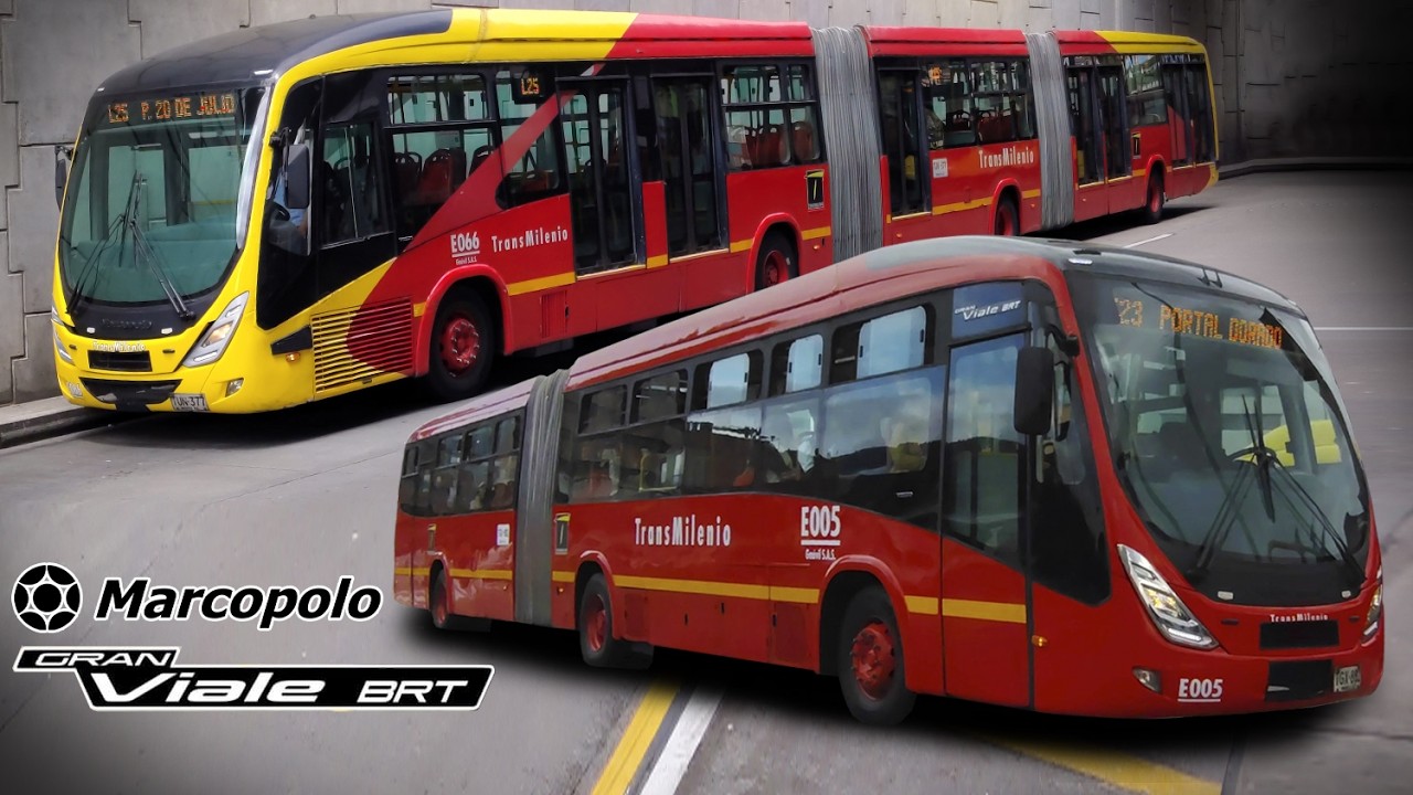 Movimiento de buses Bogotá Colombia - Marcopolo Gran Viale BRT 2012 Volvo B12M B340M de Gmóvil