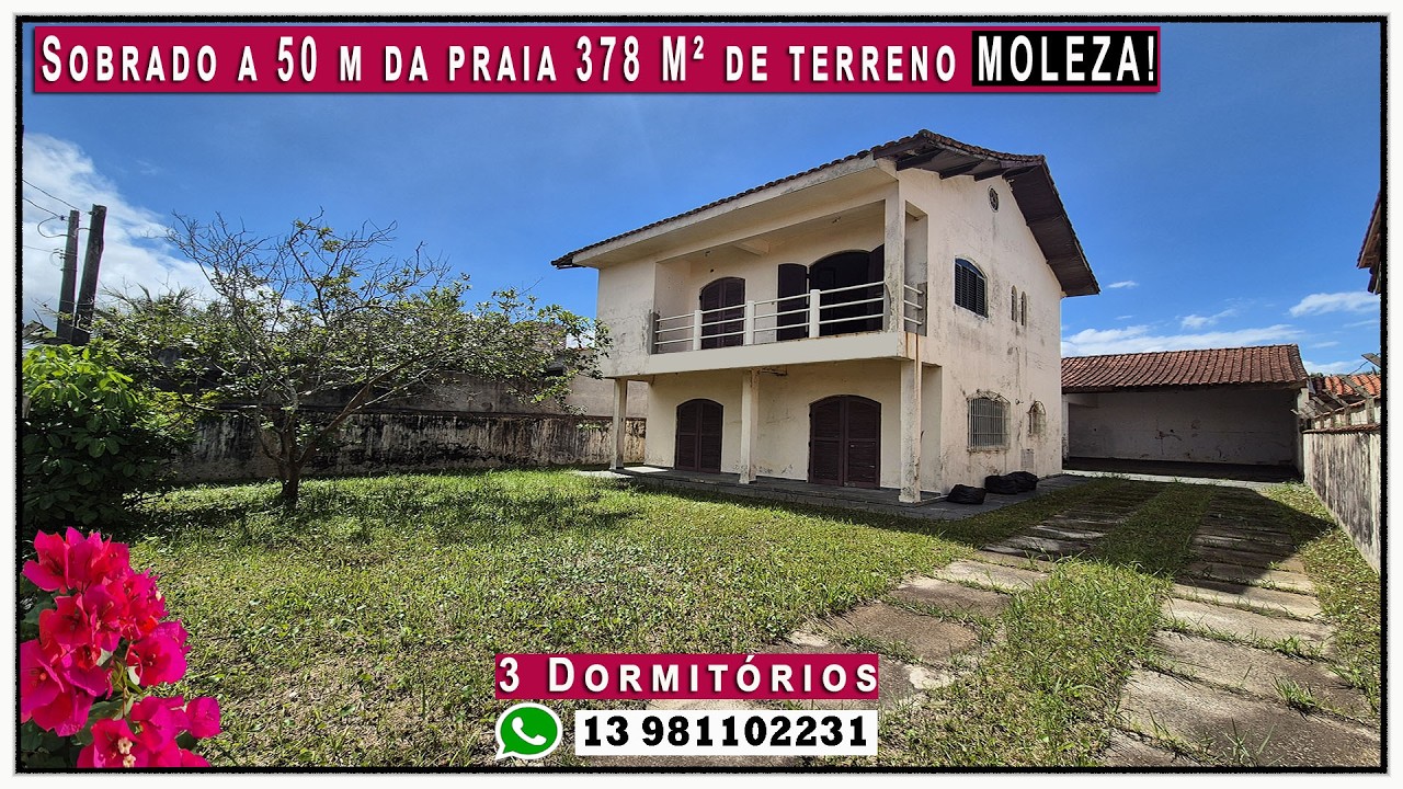 🏠 Casa boa e barata a 80 m do mar terreno gigante preço excelente!